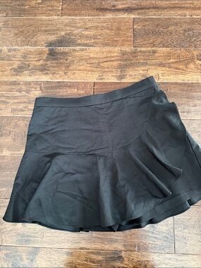 Hem & Thread Black Asymmetrical Ruffled Skirt